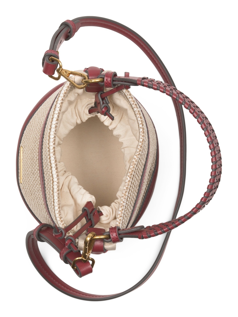 House of Harlow 1960 Straw Bucket Bag with Red Trim - Picture 3 of 3